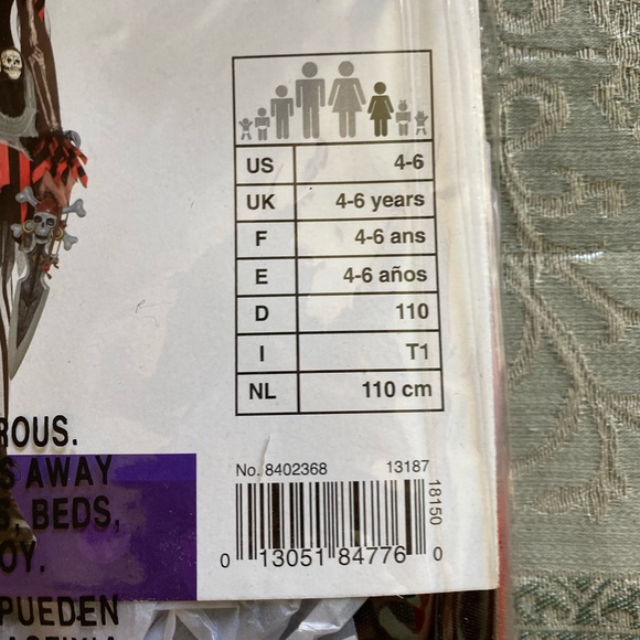 SKELE-PUNK PIRATE 🏴‍☠️ COSTUME SIZE GIRL SMALL (4-6) 🌟NWT🌟 - Picture 6 of 11